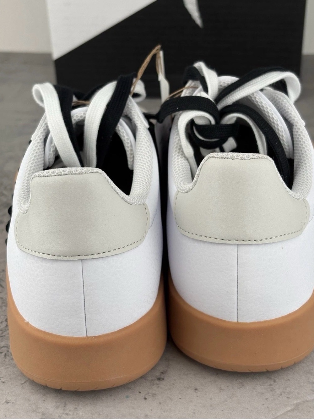 adidas Women's White Black Gum Low-Top Sneakers - Picture 4 of 9